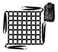 GUODDM Filet De Levage De Marchandises avec Sangles De Sécurité, Filet De Levage Pliable en Polyester, Filet De Manutention Suspendu(4 X 4M/Mesh 20cm/Load 3.5t)