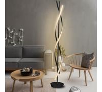 GUODDM Lampadaire LED en Spirale Créatif, Lampe sur Pied Moderne À Intensité Variable avec Télécommande, Lampe sur Pied Contemporaine en Spirale, pour Salons, Chambres, Bureaux(Black,155CM)
