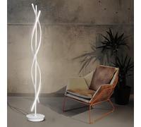 GUODDM Lampadaire LED en Spirale Créatif, Lampe sur Pied Moderne À Intensité Variable avec Télécommande, Lampe sur Pied Contemporaine en Spirale, pour Salons, Chambres, Bureaux(White,155CM)