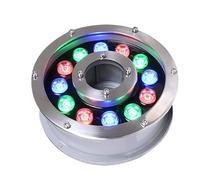 GUODDM Lampe De Fontaine LED Annulaire, Éclairage sous-Marin Encastré, Spot De Bassin 12 V, Éclairage Paysager sous-Marin Étanche IP68(Blue,24W)