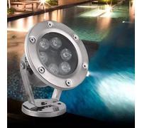 GUODDM Lampe De Fontaine LED Submersible, Éclairage De Bassin LED sous-Marin, Éclairage De Piscine Basse Tension 12/24 V Étanche IP68(Blue,24W-24V)