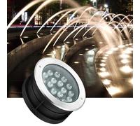 GUODDM Lampe De Fontaine LED Submersible - Spot LED Encastré Basse Tension 24 V CA, Ultra-Mince, Applique Murale De Piscine Étanche IP68(Warm White,24W)