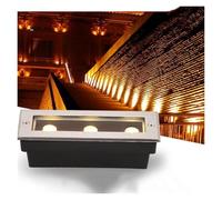 GUODDM Lampe De Jardin Enterrée - Spot LED Encastré D'extérieur, Éclairage Linéaire Rectangulaire Souterrain Étanche IP67(Yellow,85-245V(3W))