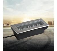 GUODDM Lampe De Jardin Enterrée - Spot LED Encastré D'extérieur, Éclairage Linéaire Rectangulaire Souterrain Étanche IP67(Warm White,85-245V(12W))