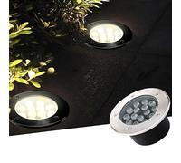 GUODDM Lampe De Sol LED Basse Tension AC85-265 V, Spot LED Encastré IP67 Étanche, Éclairage De Jardin Rond, pour Allée, Terrasse, Allée, Marches(Green,12W)