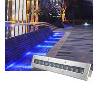 GUODDM Lampe Paysagère, Spot Encastré Rectangulaire, Projecteur LED Encastré Extérieur 85-265 V CA, Étanche IP65, pour Jardin Ou Cour, avec Faisceau Intégré Au Sol(Red Light,36W)
