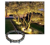 GUODDM Lampes LED pour Arbres, Éclairage Annulaire pour Arbres AC220V, Éclairage D'extérieur Étanche IP65, Éclairage De Jardin Coloré pour Cour(A-White,4PCS(48W))