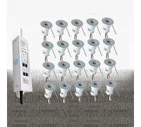 GUODDM Lot de 16 Spots Encastrés - Mini Spot LED 1W, Éclairage Encastré 12V pour Mur Ou Plafond, Spot Dimmable De 15 Mm, avec Transformateur pour Placards Et Escaliers(Blue,30°)