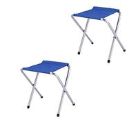 GUODDM Lot De 2 Porte-Bagages for Valises - Support De Rangement Portable for La Maison, Tabouret Pliant for Pause Voyage, Porte-Bagages for Chambre d'amis, Étagère Multifonctionnelle(Blue)