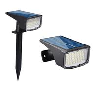 GUODDM Lot De 2 Projecteurs Solaires À Planter, 53 LED, Éclairage Solaire 2 en 1 (à Planter Ou À Fixer Au Mur), Éclairage Paysager, Étanche pour L'extérieur(1PCS(1.8w-5.5V))