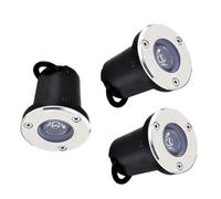 GUODDM Lot De 3 Lampes LED Encastrables Au Sol - Éclairage Extérieur Enterré (1/3 W), Lampe Souterraine Étanche IP65, Spot LED Encastré(Yellow,1w)