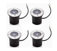 GUODDM Lot De 4 Luminaires D'extérieur Encastrés 85-265 V, Étanches IP67, pour Jardin, Terrasse Ou Pelouse(Red,6w)