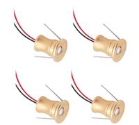 GUODDM Lot De 4 Ou 6 Mini Spots LED 1 W, Plafonniers Encastrés, Éclairage Mural Dissimulé pour Vitrines(4pcs-Gold,DC12V-White)