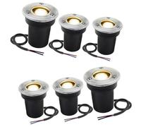 GUODDM Lot De 6 Spots De Sol 1 W - Projecteurs LED D'extérieur, Spots LED Encastrables, Étanches IP67, pour Pavage, Terrasse, Marches, Jardin, Pelouse, Paysage(Green,12v-24v(1W))