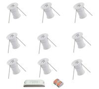 GUODDM Lot De 9 Spots LED - Mini-Spot LED Encastrable 1 W, Lampe Murale D'ambiance, Spot De Plafond pour Chambre Et Cuisine, avec Alimentation 12 V Et Serre-câble(C- Cool White)