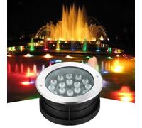GUODDM Lumières Enterrées Extérieures-Lampe De Paysage À LED Au Sol, Projecteur Encastré Étanche IP68, Lumière De Pelouse De Jardin Ronde en Acier Inoxydable(White Light,15 W)