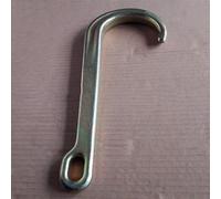 GUODDM Obstacles Voiture Crochet De Suspension en J, Crochet en J À Tige Longue 4T/5T pour Dépanneuse, Crochet De Sécurité Galvanisé pour Chaîne De Remorquage, 38 Cm (15 Pouces)(5T)