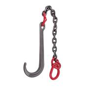 GUODDM Obstacles Voiture Crochet en J À Tige Longue - 5T Crochet Simple De Chaîne Suspendue De Type J, High Strength Rescue Vehicle Accessories(Single Chain+Hook)