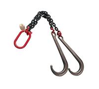 GUODDM Obstacles Voiture Crochet en J - Brides De Chaîne De Remorquage Et Crochets De Préhension, Chaînes De Transport Galvanisées, avec Crochets De Préhension À L'extrémité - Double Tête(3t/3ft)