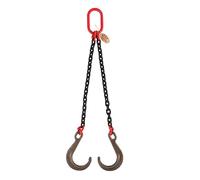 GUODDM Obstacles Voiture Crochet en J - Chaînes De Transport Galvanisées, Brides De Chaîne De Remorquage Et Crochets De Préhension, avec Crochets De Préhension À L'extrémité - Double Tête(2t/3ft)