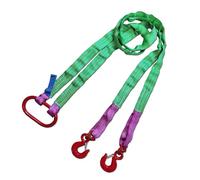 GUODDM Obstacles Voiture Élingue À Bride, Élingue en Sangle avec Crochet De 2 M, Légère Et Flexible, en Acier, pour Le Remorquage Et La Manutention De Charges en Toute Sécurité(2leg Load 2t)