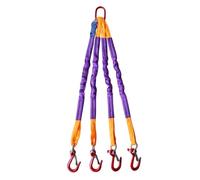 GUODDM Obstacles Voiture Élingue en Polyester, Élingues De Levage avec Crochets, Élingue À Chaîne d'une Capacité De Charge De 5000 Kg pour Le Levage, Sangle De Levage Robuste À 4 Brins(8T,2M)