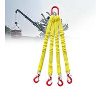 GUODDM Obstacles Voiture Élingues De Levage À 4 Brins avec Crochets, en Polyester, Accessoires Robustes pour Ponts Roulants Et Palans, Idéaux pour L'extraction De Moteurs(4m)