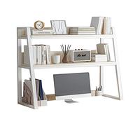 GUODDM Organisateur De Bureau Rangement - Étagère De Bureau, Étagère De Bureau À 2 Niveaux, Bibliothèque De Bureau pour Bureau D'ordinateur, Présentoir De Support De Stockage Autonome(C,115x32x90cm)