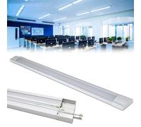 GUODDM Plafonnier LED, Réglette Lumineuse Linéaire 3000/6500K Lumière du Jour, Cache-poussière, pour Garage, Atelier, Bureau, Mur, Cuisine, Abri De Jardin(White Light,5ft/50W)