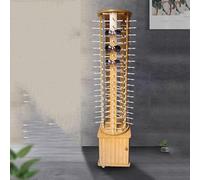 GUODDM Présentoir De Rangement Moderne pour Lunettes De Soleil, 72/90/108 Paires, Support De Rangement Rotatif À roulettes, Support De Lunettes De Lecture en Bois(C,108 Pairs)