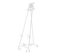 GUODDM Présentoir Pliable - Support De Sol en Fer Forgé, Chevalets Suspendus en Fer Forgé, Porte-Affiches Et Cadres Photo De Bienvenue, Publicité pour Mariage(White)