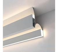 GUODDM Profilé en Aluminium Robuste pour Bande LED Tricolore, Réflecteur Mural sans Fente, Diffuseur De Lumière Suspendu pour Corniche Décorative(White,28m (91.9 ft))
