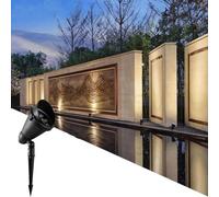 GUODDM Projecteur De Pelouse Rond pour Arbres, Projecteur LED D'extérieur, Spots Encastrables pour Hôtel, Cour Intérieure, Jardin, Parc Et Éclairage De Drapeaux(Yellow,15W)