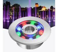 GUODDM Projecteur Encastré Étanche IP68 for Fontaine Et Piscine, Éclairage Paysager Couleur Acier Inoxydable, Projecteur LED Subaquatique Carré 12 V for Parc Extérieur Et Jardin(White,9w(12v))