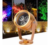 GUODDM Projecteur Extérieur À Faisceau, Éclairage Paysager LED Encastrable Au Sol, Applique Murale Ronde Étanche IP65, Orientable - Éclairage Décoratif(Red,3W(110-240V))