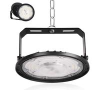 GUODDM Projecteur LED 10 000 Lumens - Luminaire Industriel High Bay pour Atelier - Blanc Froid 6500 K - Étanche IP65 - Plafonnier LED Type UFO pour Entrepôt, Usine, Hall Et Gymnase(100w)