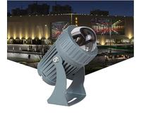 GUODDM Projecteur LED À Faisceau Étroit 10 W, Éclairage Longue Portée Étanche IP65, Orientable Et À Angle Réglable, Idéal pour Les Applications Paysagères Et Architecturales.(Blue,10W(24V))