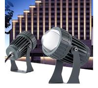 GUODDM Projecteur LED À Faisceau Étroit 10 W, Éclairage Longue Portée Étanche IP65, Orientable Et À Angle Réglable, Idéal pour Les Applications Paysagères Et Architecturales.(RGB,10W(12V))