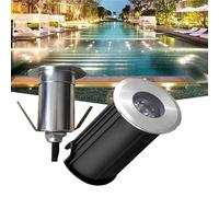 GUODDM Projecteur LED pour Piscine - Lampe D'éclairage sous-Marin À LED, Mini Lampe LED De Paysage Basse Tension 12 V, Projecteur Encastré IP68 Étanche À 30 ° pour Piscines Et Escaliers(Blue,1w-62mm)