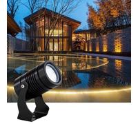 GUODDM Projecteur LED Rotatif, Éclairage Paysager LED Étanche IP67, Projecteur Mural À Longue Portée Et Faisceau Étroit, Éclairage À Distance(Warm White,5W(AC85-265V))