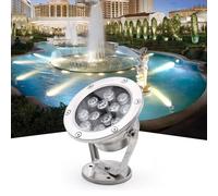 GUODDM Projecteur LED Submersible - Éclairage sous-Marin, Lampe LED De Jardin Encastrée Au Sol 12 V, Angle Réglable À 360°, Étanche IP68 pour Bassin(Yellow,24w)