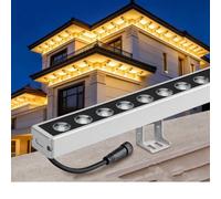 GUODDM Projecteur Mural LED Extérieur - Barre LED 24 V, Éclairage Linéaire Lumière du Jour 5000 K, Projecteur LED Rectangulaire Étanche IP65, pour Église, Publicité, Cour, Jardin(Green,18W(DC24V))