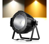 GUODDM Projecteur par COB 100 W (Blanc Froid/Chaud) pour Scène, Spot LED avec DMX512 / Maître-Esclave Et Effet Stroboscopique - Idéal pour DJ, Discothèques(Warm White)