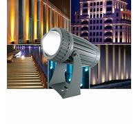 GUODDM Projecteur Paysager 10 W - CA 85-265 V, Projecteur LED Longue Portée À Faisceau Étroit, Étanche IP65, Éclairage Décoratif Architectural Extérieur(Blue,10w)