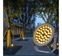 GUODDM Projecteur Rotatif À LED, Éclairage D'extérieur Rond Décoratif, Étanche IP65, Éclairage D'extérieur À 270°, Idéal pour Les Jardins Et Les Pelouses(Green,9W)