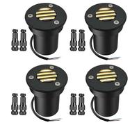 GUODDM Projecteurs Encastrables 5 W Anti-éblouissement - Lampes LED D'extérieur À Enterrer, Projecteurs De Jardin Et D'aménagement Paysager, Étanches IP65(4pcs-Warm White,5W(85-265V))