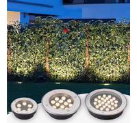 GUODDM Projecteurs LED À Faisceau Lumineux - Spot LED D'extérieur Encastrable, Lampe Enterrée Ultra-Mince 220 V, Lampe De Jardin Étanche IP67, Lampe De Jardin Enterrée, Spot Encastré Au Sol(Green,1W)