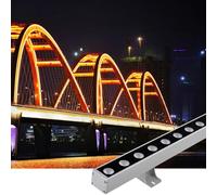 GUODDM Projecteurs LED D'extérieur pour Éclairage Mural - Éclairage Linéaire Blanc Lumière du Jour 5000K, Barre LED 24V, Projecteur LED Rectangulaire Étanche IP65(Blue,24W(DC24V))