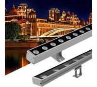 GUODDM Projecteurs LED D'extérieur pour Éclairage Mural - Projecteur LED Rectangulaire Étanche IP65, Éclairage Linéaire Blanc Lumière du Jour 5000K, Barre LED 24V(Yellow,18W(DC24V))