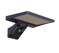 GUODDM Projecteurs Muraux Solaires, Éclairage Public Intelligent À Détecteur De Présence, 64/90/104 LED, Rechargeables, Lumière Tricolore, avec Télécommande, Étanches(104LEDS)